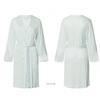 Hanro Melia Lace Tencel  Robe  74804 Ice Flow  Silver Sage 