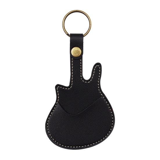 

Держатель для медиаторов в форме гитары, чехол из искусственной кожи для медиатора, переносная сумка для хранения медиатора для гитаристов, любителей, учителей чёрный