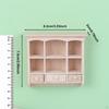 Dollhouse Miniature Cabinet DIY Scene Model Simulation Classic Wood with Compartment Ornament 1/12