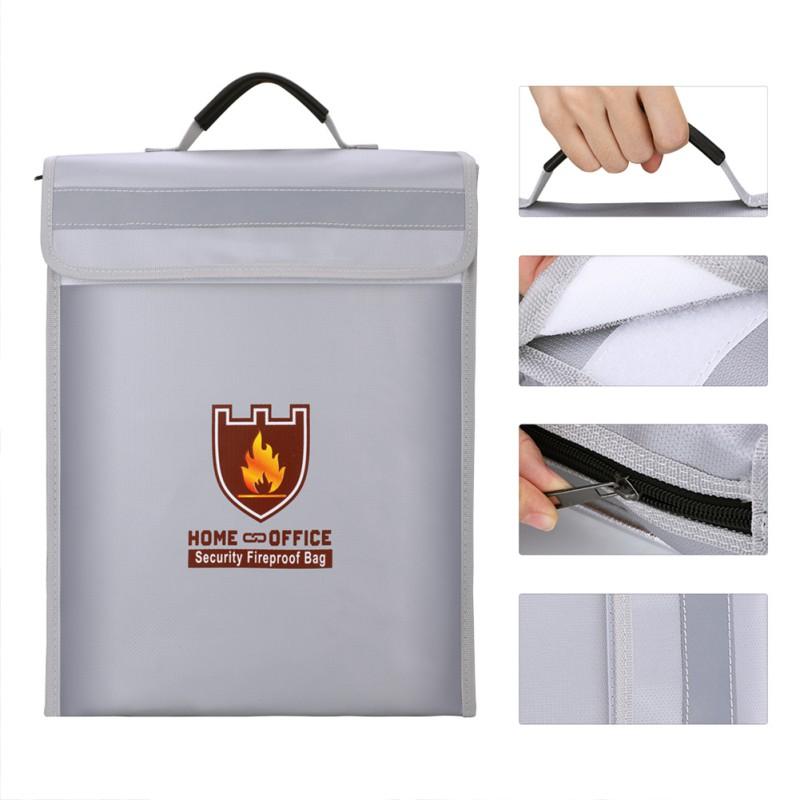 Portable Fireproof Document Bag Fixed Bag Home Office Safe Fireproof Waterproof Briefcase