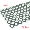 100pcs Self-Adhesive 21700 18650 26650 Battery Insulating Gasket, Hollow Paperboard Electrical Insulation Pad Rings 1S-8S Solid