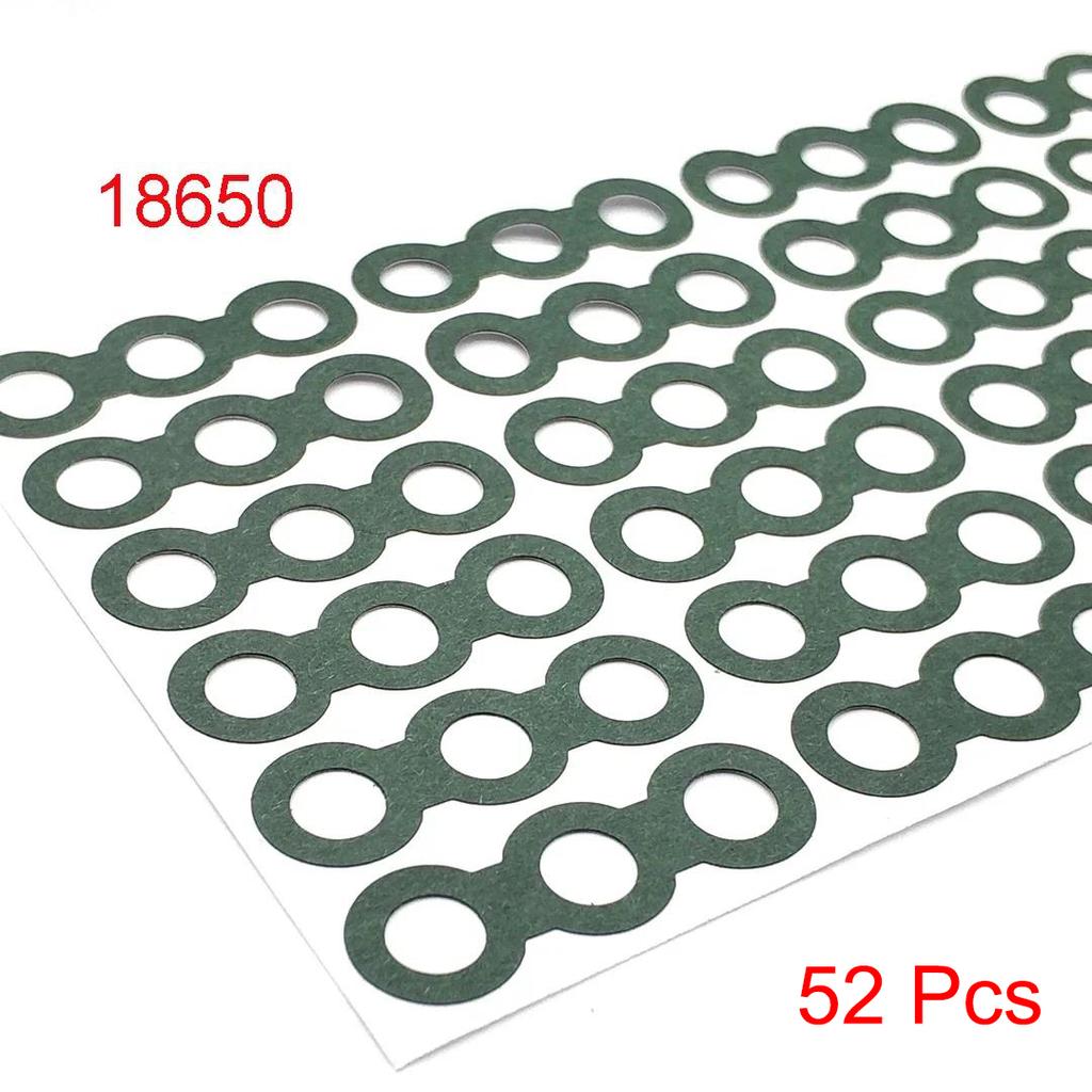 100pcs Self-Adhesive 21700 18650 26650 Battery Insulating Gasket, Hollow Paperboard Electrical Insulation Pad Rings 1S-8S Solid