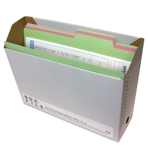 Plus Individual Folder Recycled Paper A4-E Blue Green Yellow Pink Gray 87-120