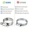 40-Piece Stainless Steel 1/4'' - 1-1/8'' Hose Clamp Set for Pipes, Intercoolers, Plumbing, Tubes & Fuel Lines