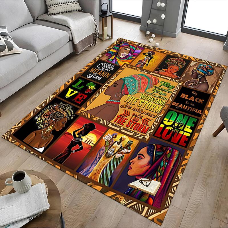 1PC Afro Love Extra Large Non-Slip Floor carpet, Office, family, bedroom, Studio - Large Area RugJ0389