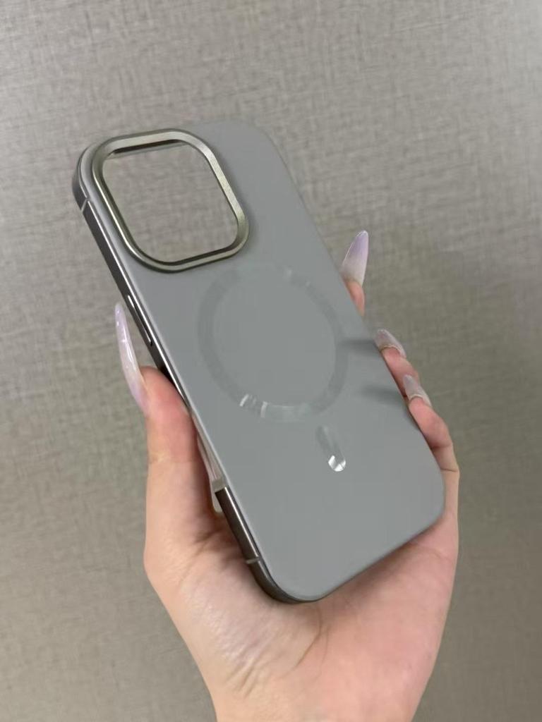 Premium Magnetische Kabellose Lade Metallrahmen Hülle für iPhone 17 Pro Max