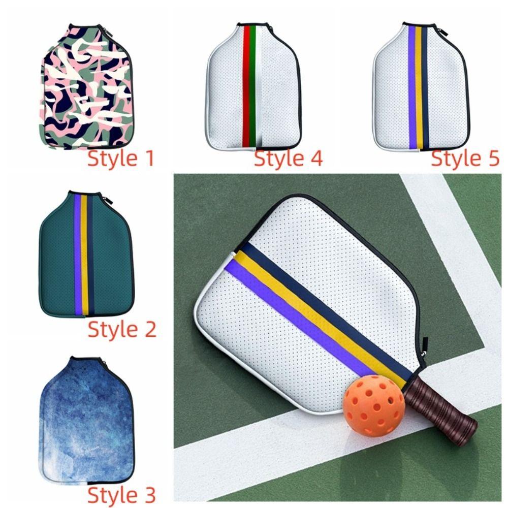 Dust Cover Pickleball Racket Sleeve Zipper Closure Pickleball Storage Bag  Practice Training