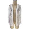 Autumn and Winter Women's Elegant Fashion Lace Hollow Splicing Long Sleeve Jacket