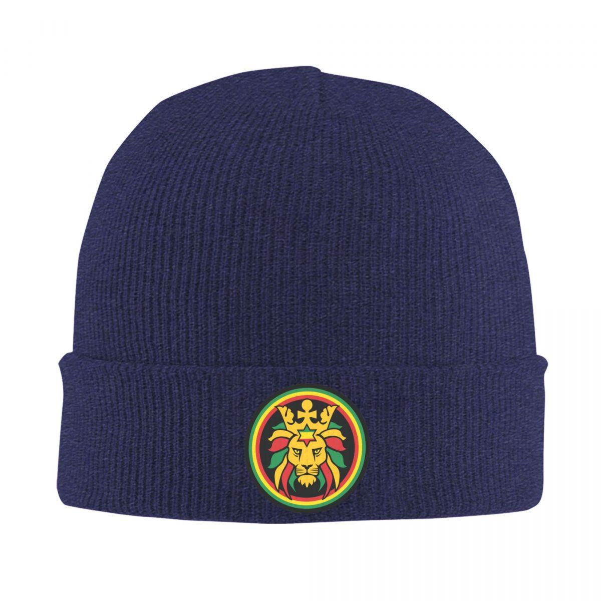 

Rasta Lion Of Judah Star Of David Warm Knitted Cap Winter Knit Bonnet Hat Skullies Beanies Hip Hop Caps for Unisex One Size