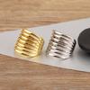 Nidin New Trendy Punk Rock Style Multilayer Rings Open Adjustable For Women Personality Design Finger Jewelry Accessories Gifts
