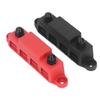 2Pcs Bus Bar Terminal Block 48V 250A Heavy Duty Module Power Distribution DC Box 4 Positions M10 for RV Marine Red Black