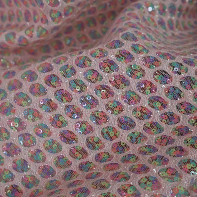 Sparkly Sequin Fabric Opaque Glitter Material for Wedding Stage Backdrop Decor Party Performance Costume DIY Sewing 1/3Yard
