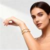 Meier Freshwater Pearl Gold-plated Copper Round Bead Bracelet - Luxury Fashion Stretch Layered Bracelet