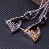 Viking Rune Axe Titanium Steel Pendant Necklace European and American Men's Creative Stainless Steel Accessories