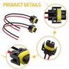 Wire Pigtail Female S H11 Two Harness for Fog Light Bulb Repair Socket Plug Lamp Fit Connector Plug H11 PGJ19-2