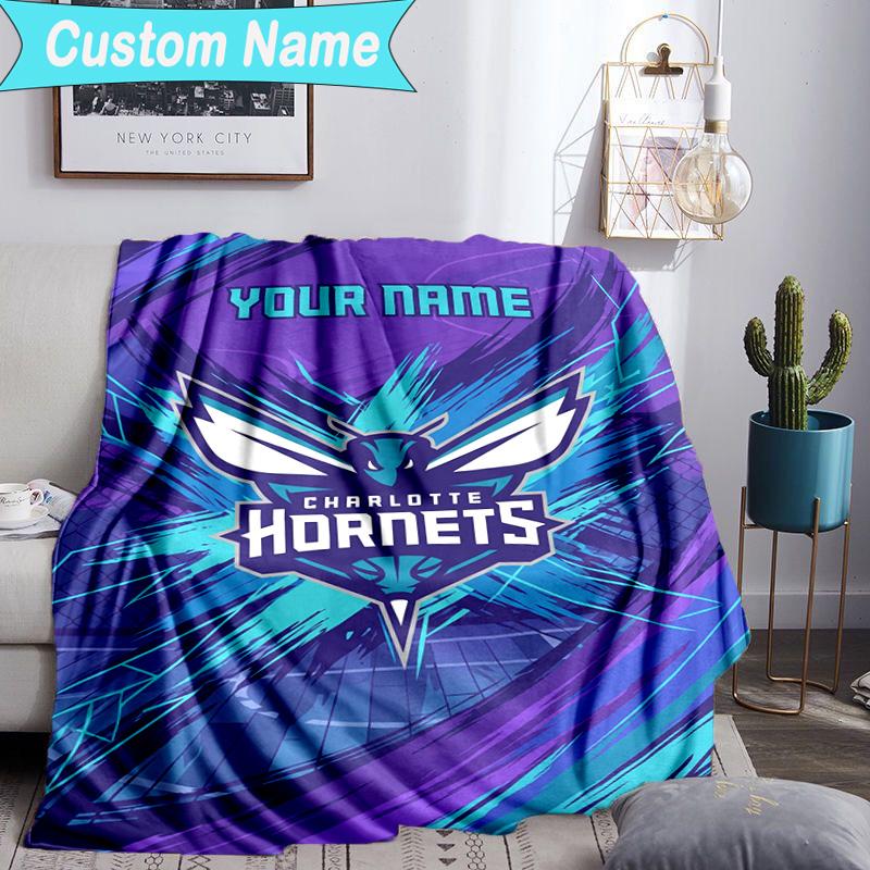 Custom Name Blanket Charlotte Logo Art Blanket Bedding Blanket for Travel, Camping, Living Rooms, Offices, Sofas, Fan Christmas gift