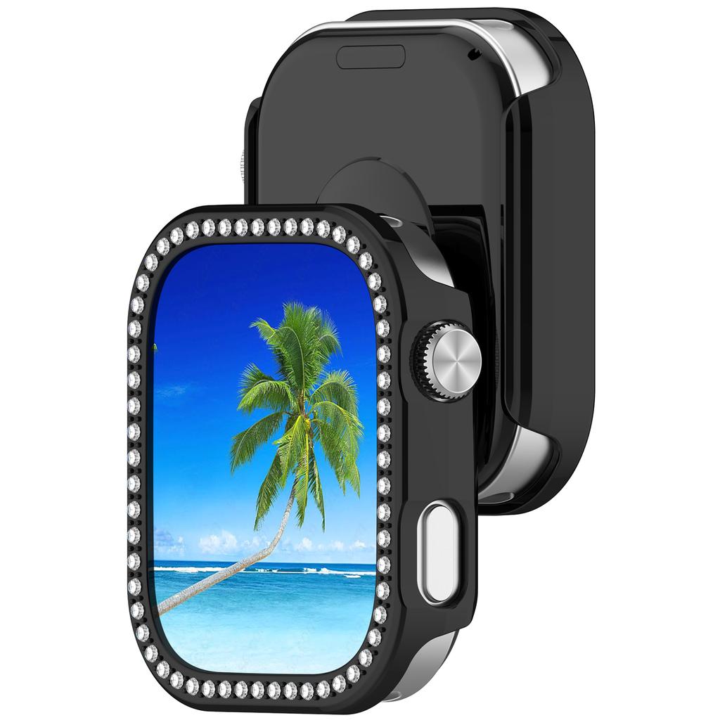 Damen Diamant Hülle Für Redmi Watch 6 Hohl PC Hartschalen Bumper Für Redmi Watch 6 Smartwatch Schutz Anti-Fall Hülle
