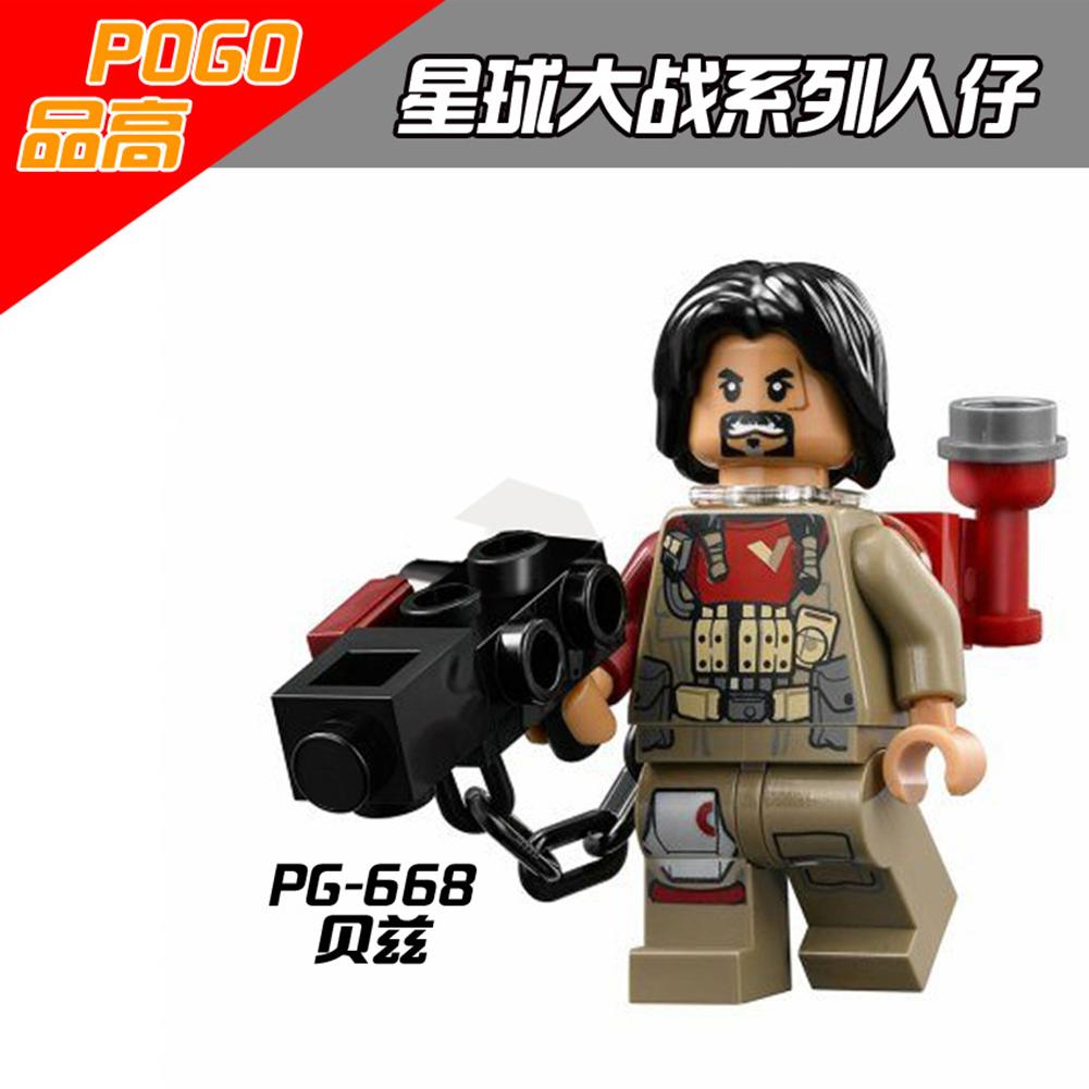 

Building Block Toys Star Wars Rogue One Minifigure Han Solo Obi-wan Plastic Assembled Building Blocks Minifigures Toy 2353#