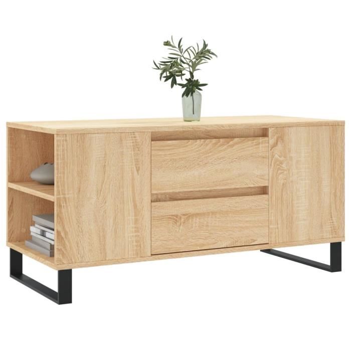 VidaXL Coffee Table Sonoma Oak 102x44.5x50 Cm Engineered Wood 831007