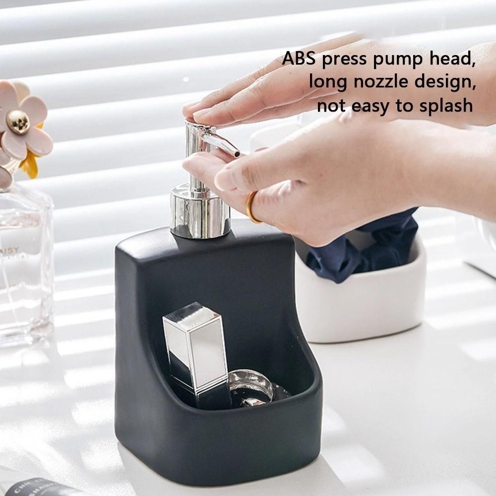 Ceramic Dish Liquid Dispenser 2in1 Refillable Lotion Bottles Ceramic Soap Dispenser  Hotels