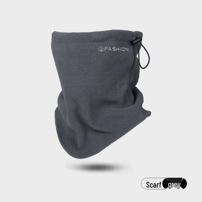 Men's Winter Windproof Cycling Hat & Scarf Combo – Plush, Thickened Protection for Cold Weather Sports.