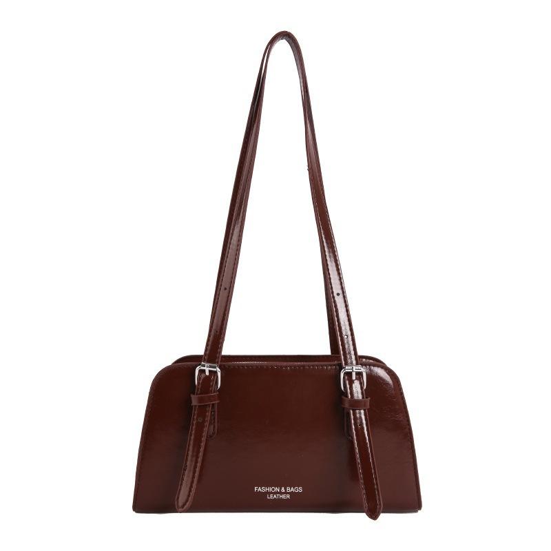 

Fashionable and Versatile Underarm Bag with Lightweight Texture and Simple Design - Hand-held and Shoulder Bag кавовий
