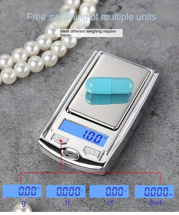 1 Pc Car Key Style Jewelry Scale, Portable Digital Pocket Palm Gram Scale for Gold and Carats, 0.01g / 100g or 0.01g / 200g