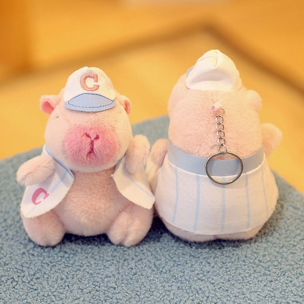 Cute Cartoon Capybara Pendant Pink Capybara Doll Kawaii Fluffty Animal Doll  Kids