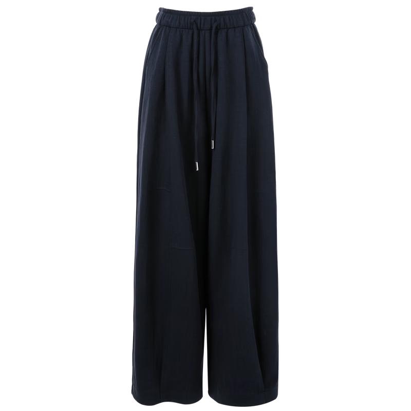 Women's Elastic Waist High-Waist Loose Wide-Leg Pants