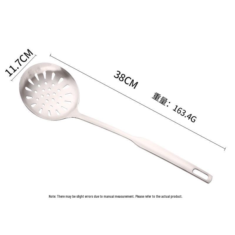Stainless Steel Cooking Shovel & Spoon 7-Piece Set, Long Handle with Scraper