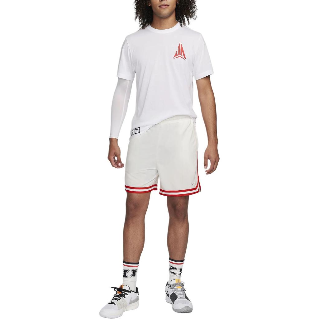 Nike T-shirt męski casual z krótkim rękawem i okrągłym dekoltem z nadrukowanym wzorem, biały FQ4911-100