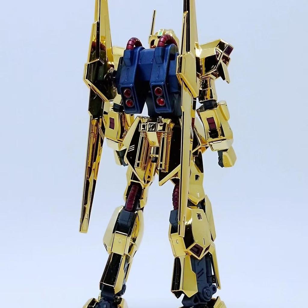JMS Hayaku Shiki HG 1/144 MSN-00100 REVIVE Electroplate Gold Model Movable Joints Collectible Robot Mecha Kit Toys Gift Ornament