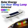 Mini Car Rear Wing Lamp Solar Energy Car Ambient Lighting Trunk Warning Light  Car Exterior Trim