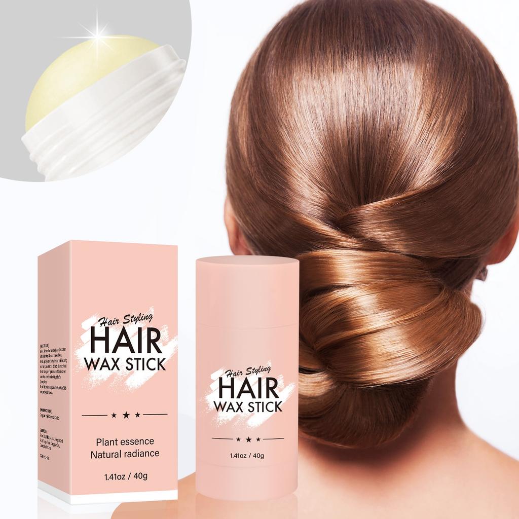 Styling Wax Bar Nourishing And Portable For Hair Grooming, Adds Shiny Long-Lasting Hold And Volumizes Hair Easy 40g