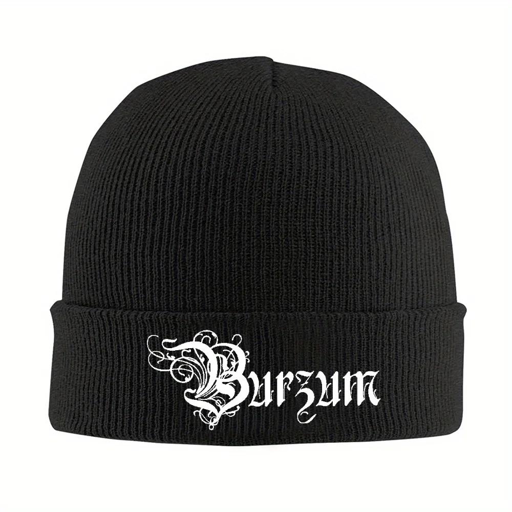2026 1 Stück Burzum Band Beanie Mütze Gestrickte Beanie Mützen Für Damen Herren Rockband Logo Winter Warm Beanie Mützen Strickmütze Kappe