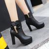 Korean Version Lady Lolita High Heel Ankle Boots Party Wedding Shoes Womens Butterfly-knot Tassel Fashion High Heel Boots