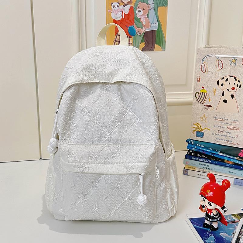 Girls backpack dopamine candy color junior high school students light shopping travel large capacity backpack