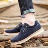 Work Breathable Leisure Lace Up Spring Autumn Vulcanize Shoes for Men Black Sneakers Man Leather Brand New In Walking Size 40 44