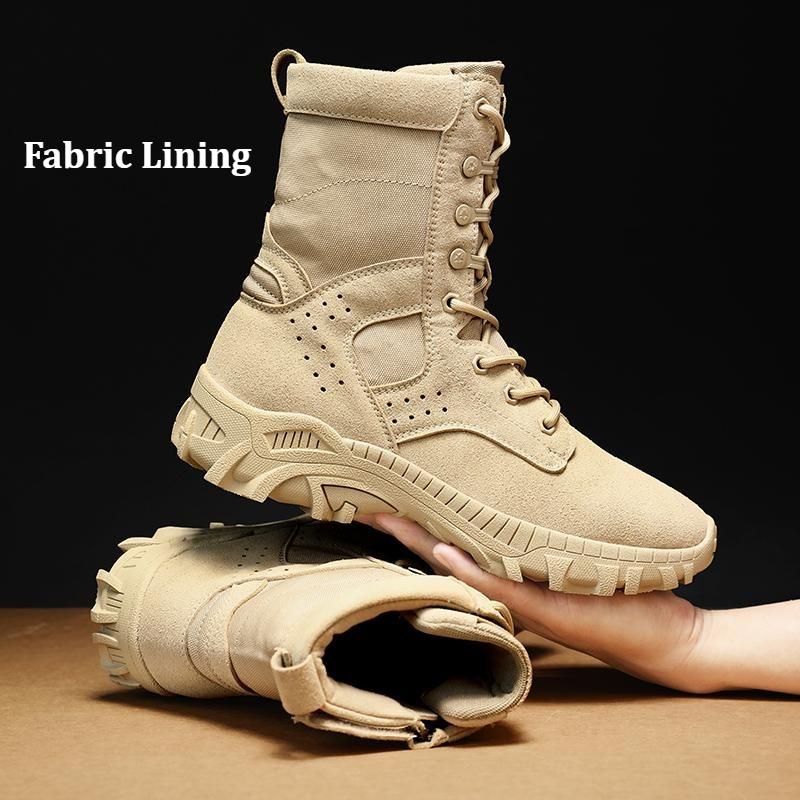 

Роскошные мужские ботинки с высоким голенищем, водонепроницаемые, противоскользящие, износостойкие туфли, модная обувь на боковой молнии, для улицы, для альпинизма, для работы, с плюшевой подкладкой для тепла, походные ботинки 48 бежевый