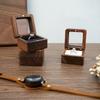 Jewelry Box Walnut Solid Wood Wedding Ring Box Small Jewelry Storage Table Top For Seeking Marriage Diamond Ring