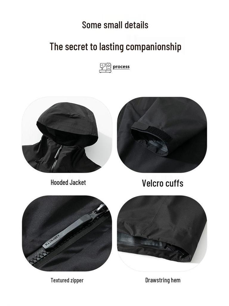 Chunqiu Bird Unisex Windproof Waterproof Loose Jacket - Heat-Sealed Outdoor Windbreaker