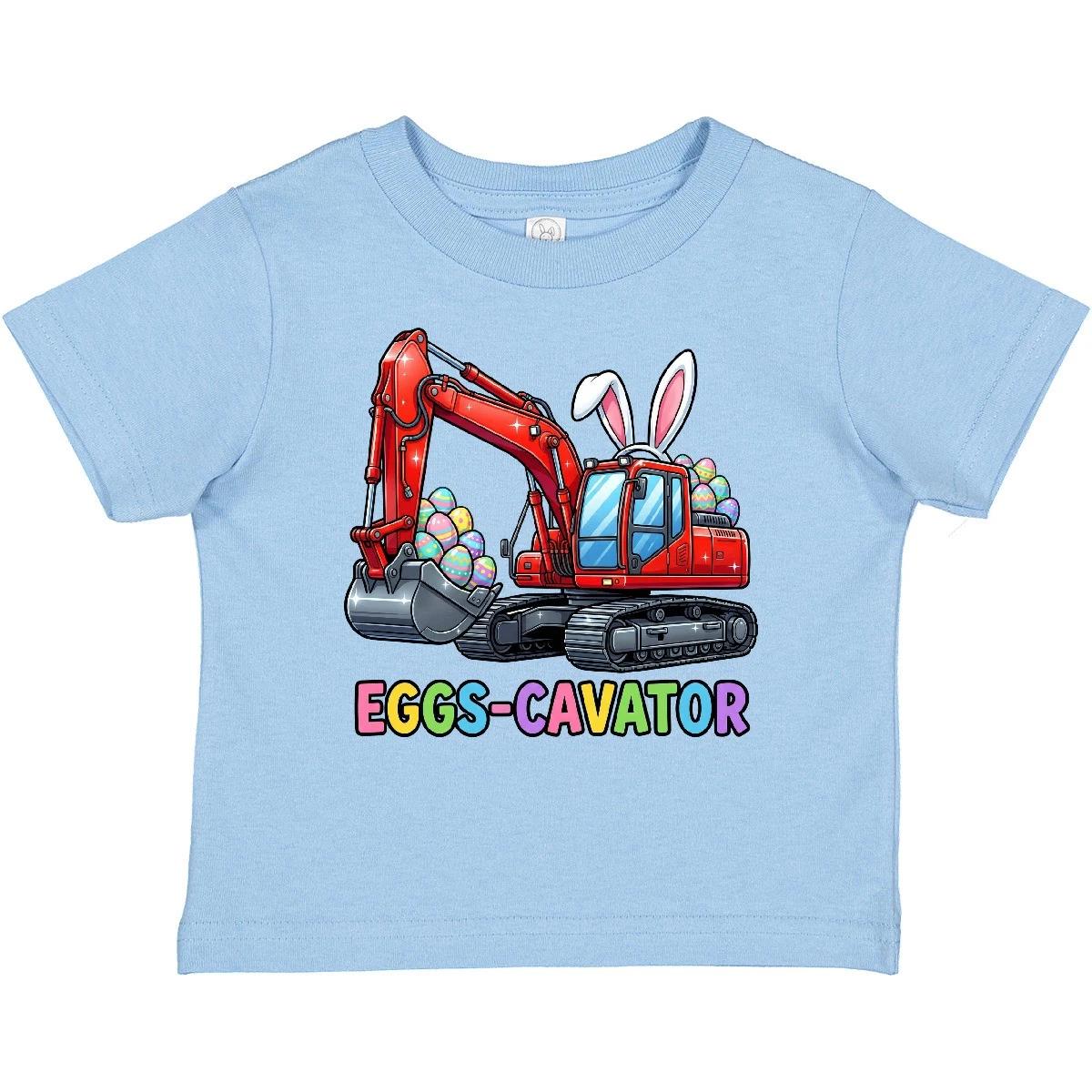 Inktastic Easter Bunny Eggs-Cavator Baby T-Shirt Funny Holiday Spring Red Infant 100