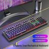 87/104 Key Mechanical Keyboard with Blue, Black, Red, Brown Switches for Gaming and Typing - Wired Universal for Desktop/Laptop