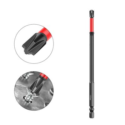 Impact Screwdriver Bit with Magnetic for Electrician Screw Driver 65mm/110mm/150mm Slotted Head 1/4inch Hex Shank
