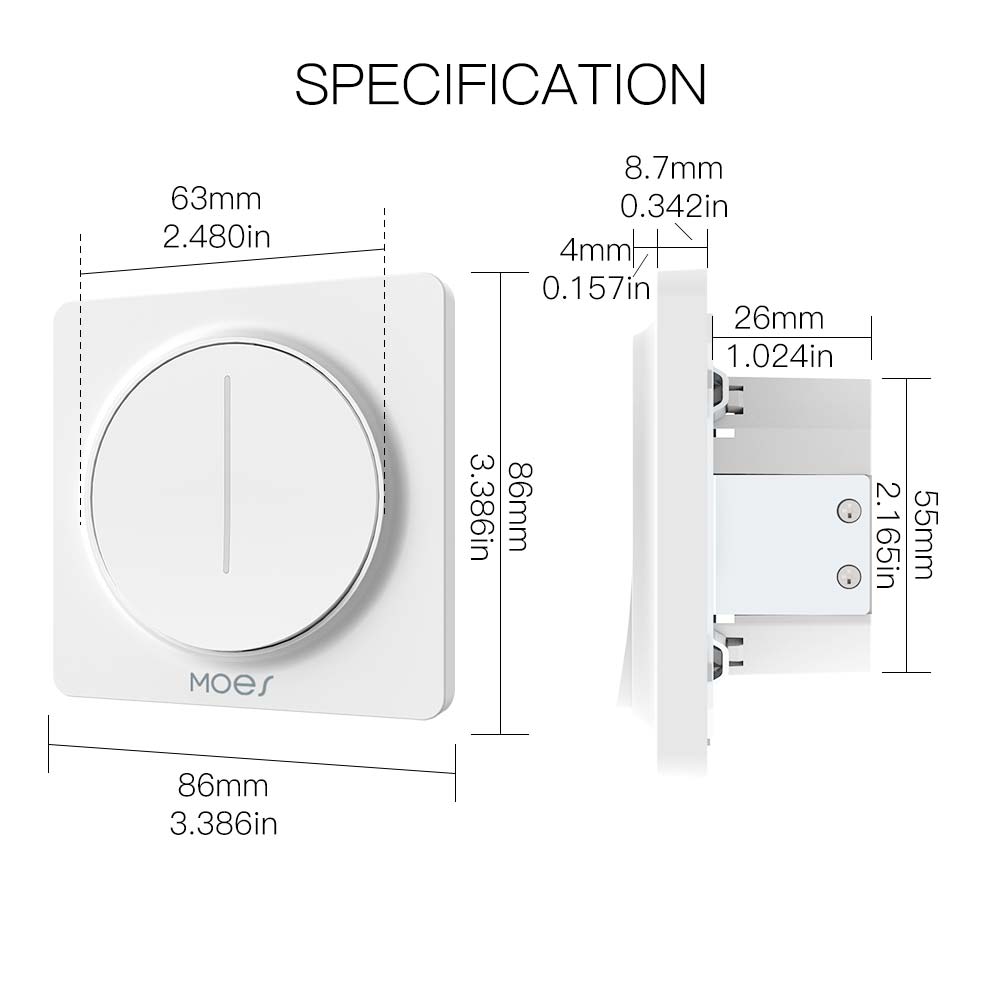 

Новый интеллектуальный поворотный/сенсорный диммер ZigBee, приложение Smart Life/Tuya, дистанционное управление, работает с голосовыми помощниками Alexa Google