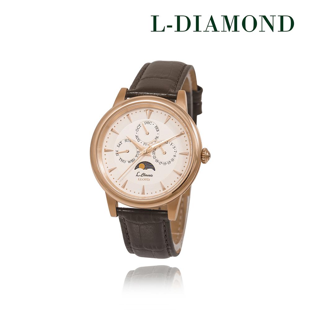 

LLOYD L DIAMOND Moon Phase Мужские кожаные часы LL1M20V04IGR none