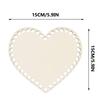 2Pcs Heart Shape Wooden Basket Bottom DIY Crochet Bag Base Natural Wood Bag Bottom for Beginners Shaping Pad Basket Weaving