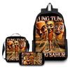 Printed Backpack Wooden Stick Man Shanhaijing School Bag Pencil Case