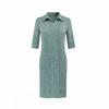 Women Boucle Basic colLar 7 4 Sleeve Dress Ltsop01p
