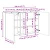 Bathroom Cabinet Set 3 pcs 120 x 14.5 x 70 cm Particleboard
